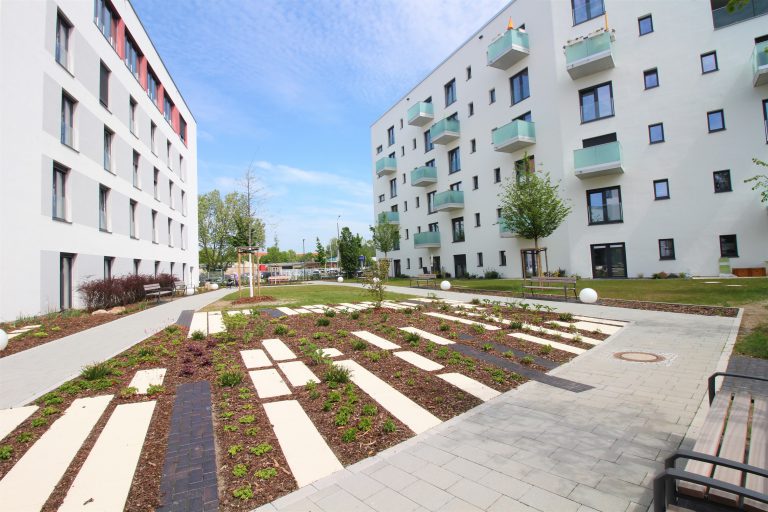 Innenhof des SAH "Seniorenzentrum Eutritzsch"