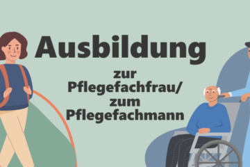 Schriftzug: Ausbildung zur Pflegefachfrau / zum Pflegefachmann